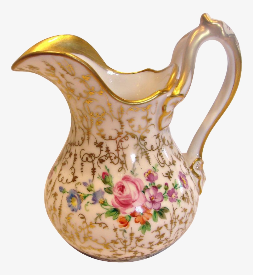 German Spm Schumann Cream Milk Pitcher Hand Painted - Jug, transparent png download