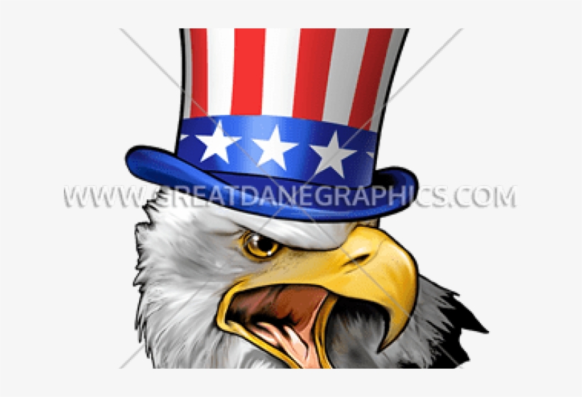 Uncle Sam Clipart Head - Uncle Sam Bald Eagle, transparent png download