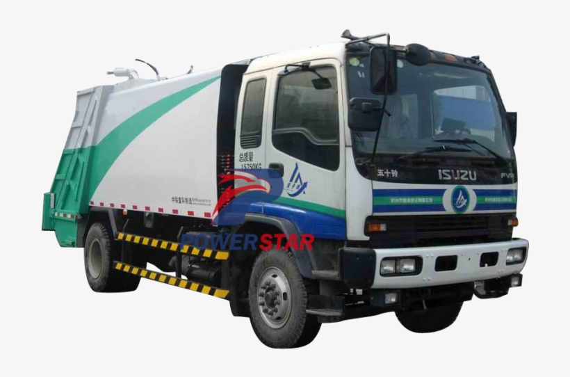 1100l Garbage Bins Rear Loader Garbage Truck Isuzu - Truck, transparent png download