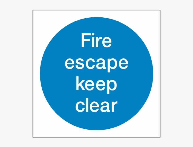 Fire Escape Keep Clear Sticker - Fire Door Keep Shut Sign, transparent png download