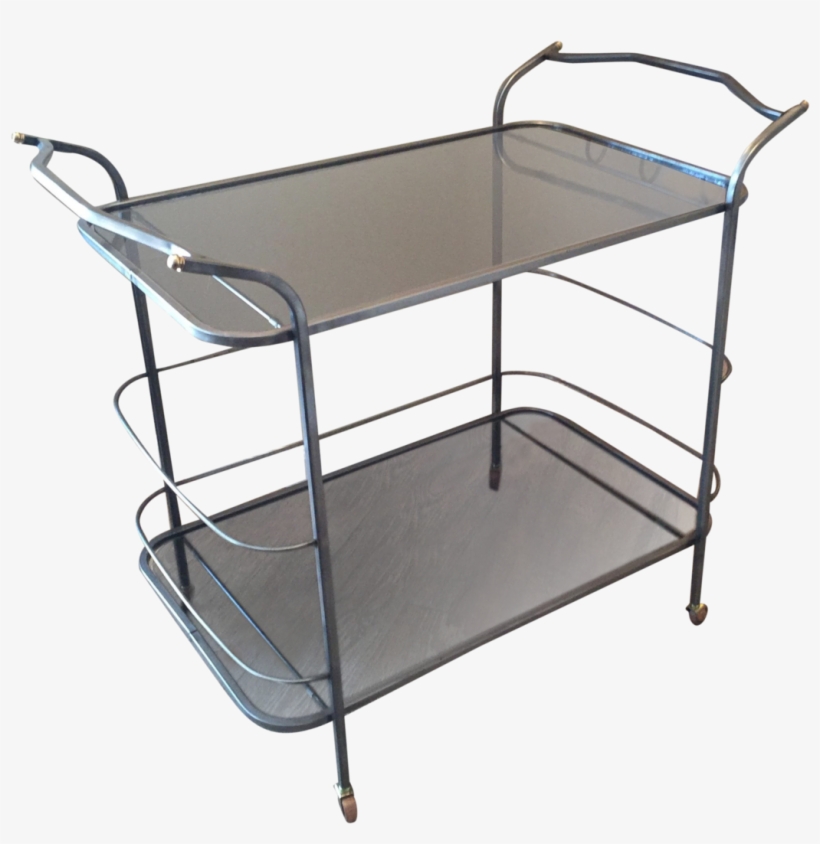 Vintage Hand-wrought Iron Bar Cart - Iron, transparent png download