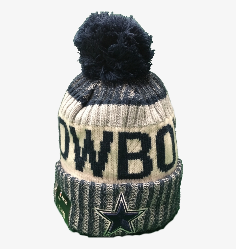 Dallas Cowboys Nfl 17 Sideline Pom Toque - Dallas Cowboys New Era 2017 Nfl Sport Knit, transparent png download