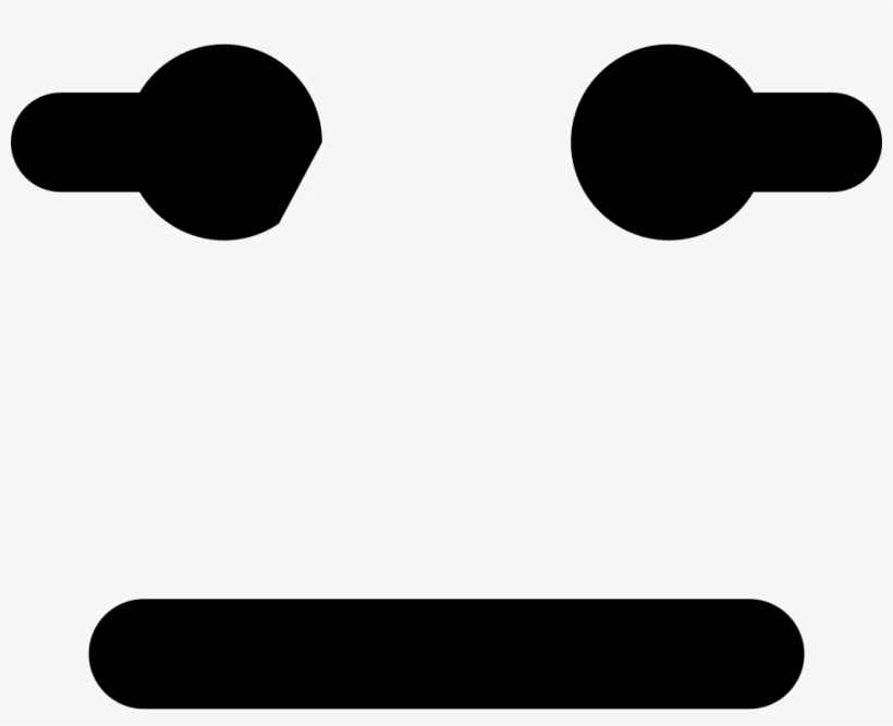 Emoticon Square Face With Straight Mouth And Eyes Lines - Logitech Video 960, transparent png download