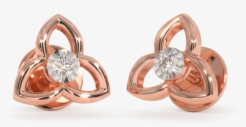 Saafia Diamond Gold Earrings 18kt Handmade Jewellery - Earring, transparent png download