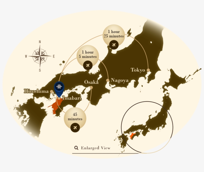 Welcome To Imabari Kokusai Hotel - Japan Map, transparent png download