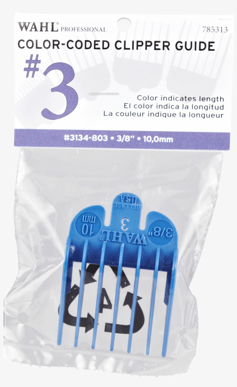 #3 Color-coded Clipper Guide By Wahl - Wahl #3 Color-coded Attachment Comb, transparent png download