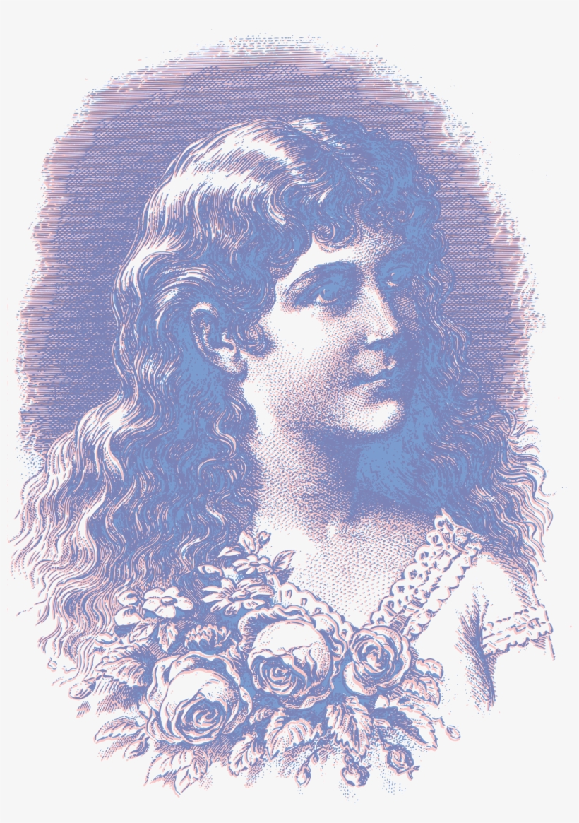 This Free Icons Png Design Of Vintage Flower Girl, transparent png download