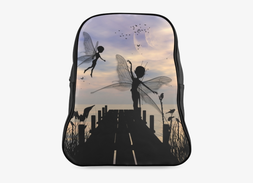 Cute Fairy Dancing On A Jetty School Backpack/large - Cute Fairy Dancing On A Jetty Pillow Case, transparent png download