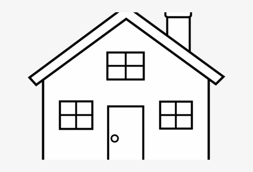 White House Clipart Out Line - House Outline Clip Art, transparent png download