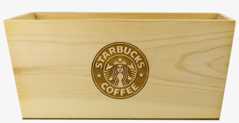 Starbucks Wooden Crate - Starbucks, transparent png download