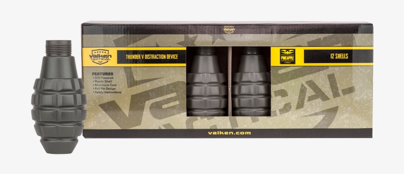 Valken Thunder V Grenade Shells, 12 Pack, Pineapple - Thunder V Pineapple Grenade, transparent png download