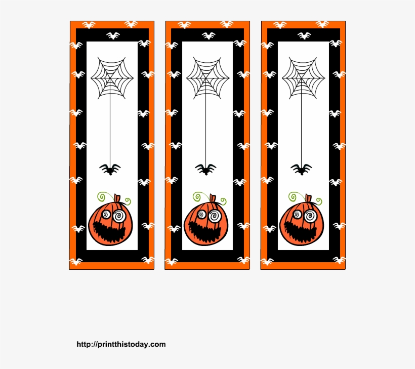 Spooky Bookmarks With Pumpkin And Spider - Bookmark, transparent png download