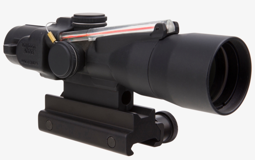 Trijicon 400164 Acog 3x 30mm Obj - Trijicon Acog 3x30mm Compact Illuminated Red Chevron, transparent png download
