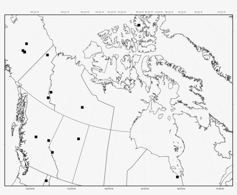 Distribution Of Meesia Longiseta In Northern North - Canada Map Great Bear Lake, transparent png download