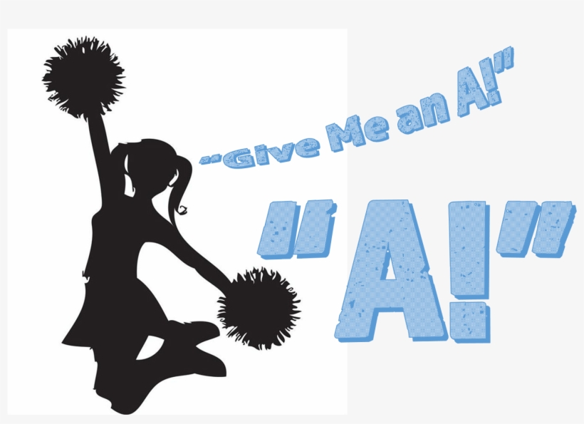 Spelling And The Writing Portfolio - Cheerleader Silhouette Embroidery Design, transparent png download