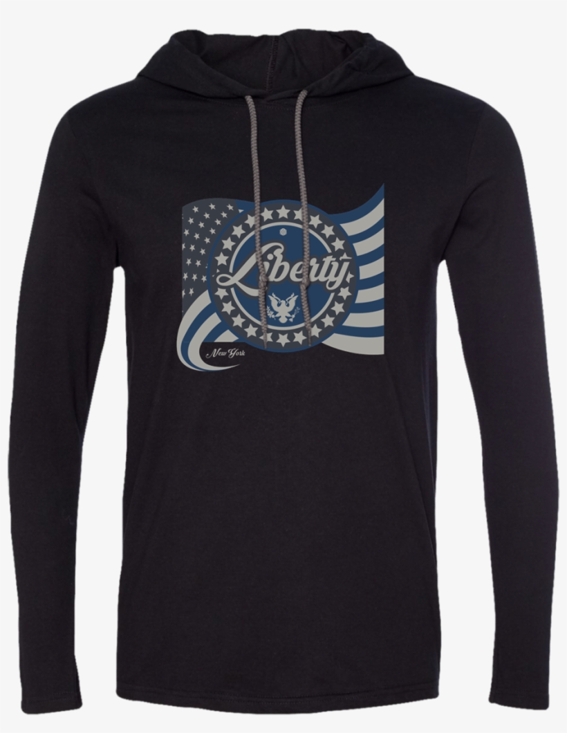 Blue Libery Texture Distressed 987 Anvil Ls T-shirt - Ski T Shirt, transparent png download