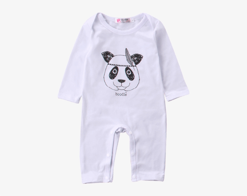 Tiny Cute Panda Romper - Panda, transparent png download