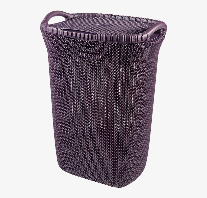 Click To Enlargeclick To Enlarge - Curver Knit Laundry Knit 57l Purple Laundry Basket, transparent png download
