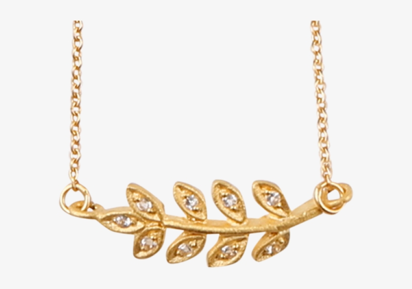 Elegant Gold Plated Silver Necklace With Feather Pendant - Necklace, transparent png download
