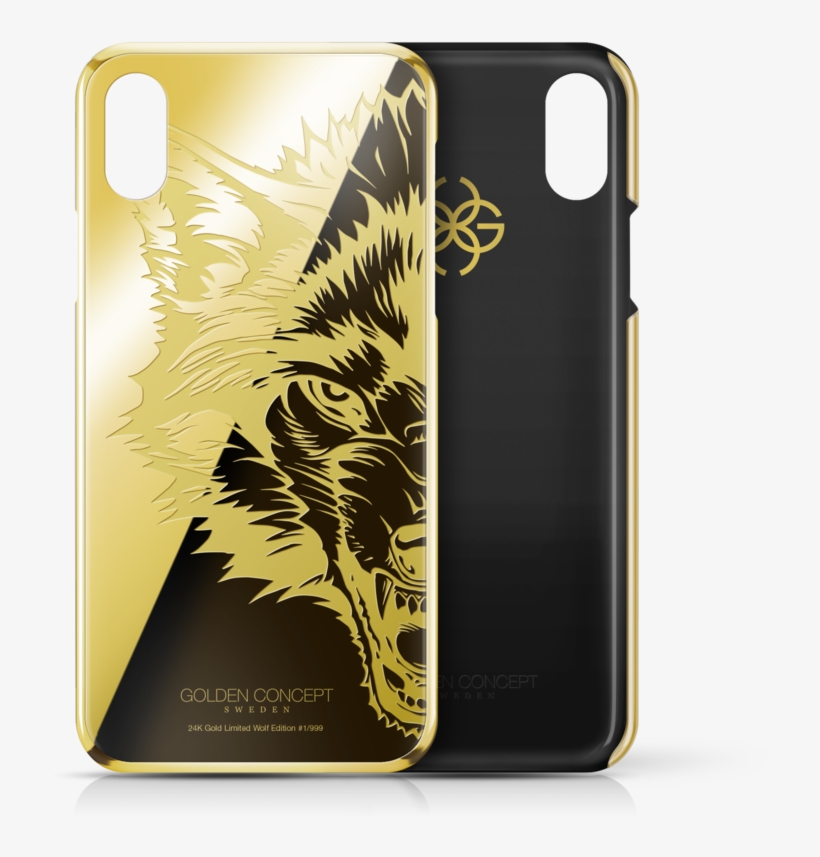 Gold Wolf Iphone Case, transparent png download