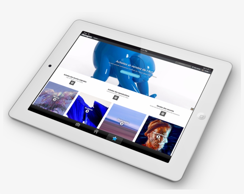 Ipad2 White Perspective View Landscape Mockup - Painting, transparent png download