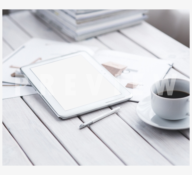 Ipad Mockup Light Desktop With Pen - Amir Bamboo Wood Usb Charging Station With 3 Usb Ports, transparent png download