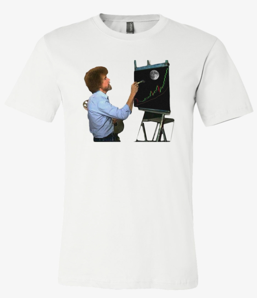 Bob Ross Crypto Night Painting T-shirt - Shirt, transparent png download
