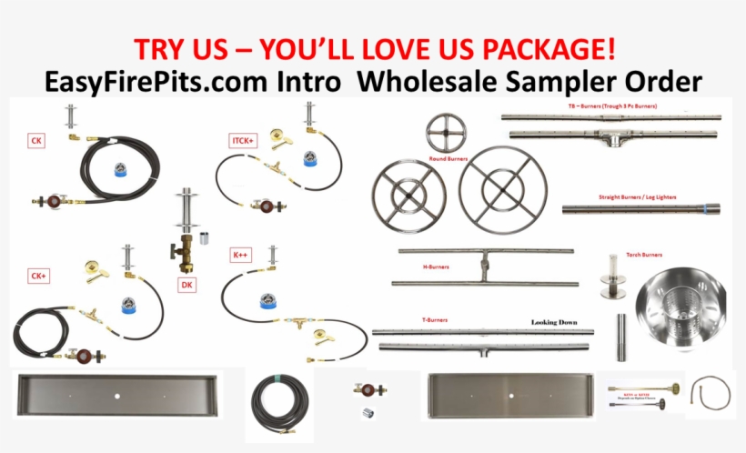 Do It Yourself Basic Propane Fire Pit Kit & 6 Single - Easyfirepits.com B4bck: Diy 11" Table/ Post Top Fire, transparent png download