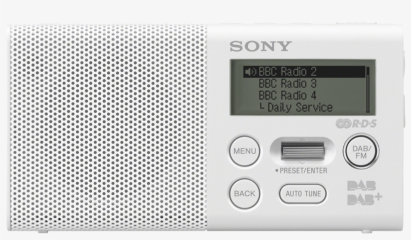 Sony Xdr-p1dbp Pocket Dab/dab Radio, White - Sony Radio Xdr-p1dbpb White, transparent png download