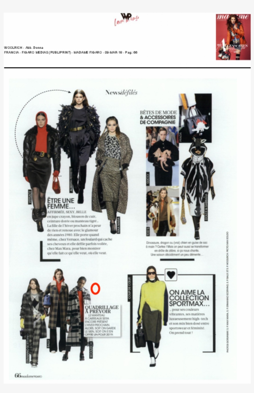 Madame Figaro/woolrich - Pattern, transparent png download