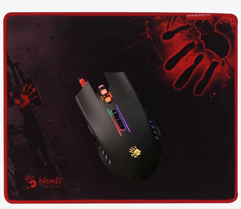 Bloody Q8181s Neon X'glide Gaming Mouse Bundle - A4tech Bloody Q81 Neon Xglide Mouse, transparent png download