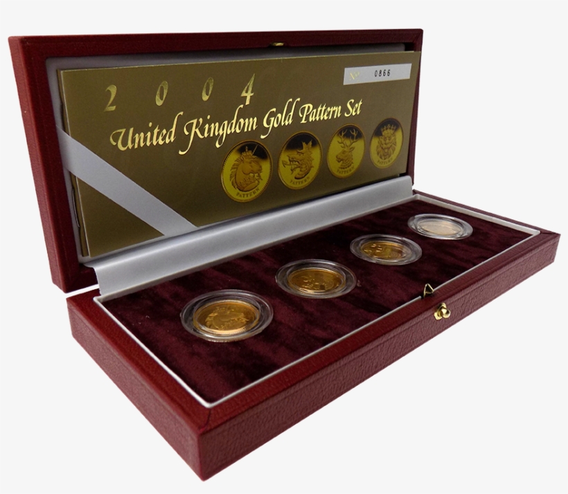 Pre-owned 2004 Uk Proof Gold Pattern 4 Coin Set - Money, transparent png download