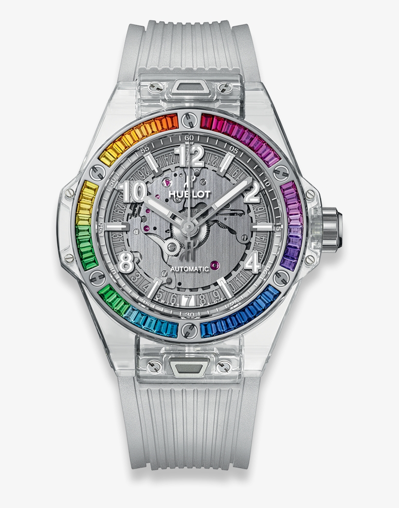 Big Bang One Click Sapphire Rainbow - Hublot Big Bang Unico Sapphire Rainbow, transparent png download