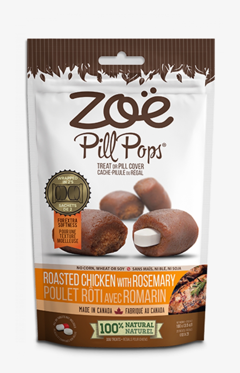 Zoe Roasted Chicken With Rosemary Dog Treats 烤雞配迷迭 - Zoe Pill Pops Peanut Butter With Honey, transparent png download