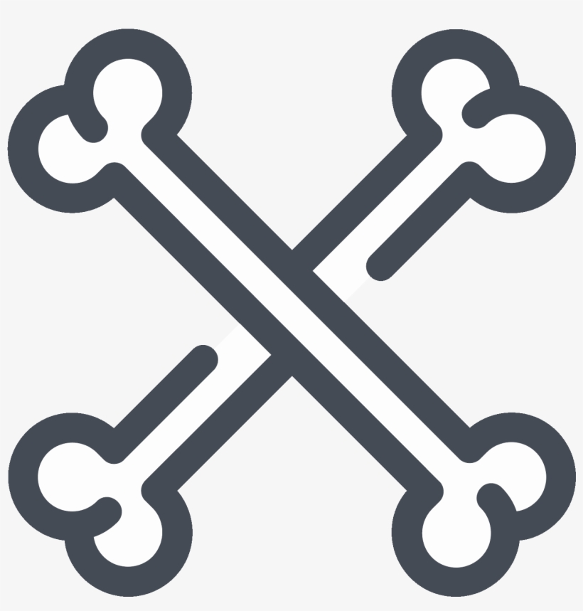 Crossbones Icon - Halloween Bones, transparent png download