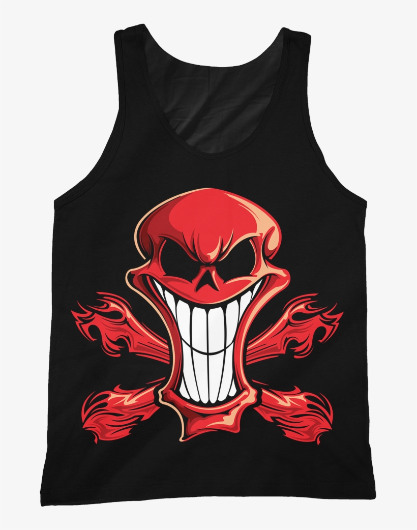 Flaming Crossbones Cut/sew Tank - Designa Iflights 3 Totenköpfe Dartflights Dart Flights, transparent png download