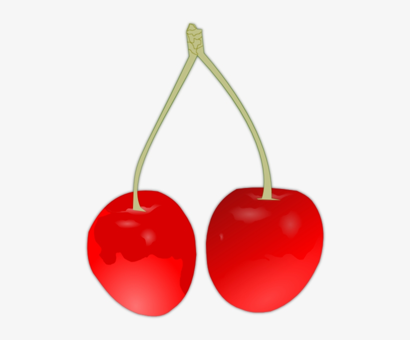 Vector Stock Pair Of Cherries Clip Art At Clker - Cherry Art Clipart, transparent png download