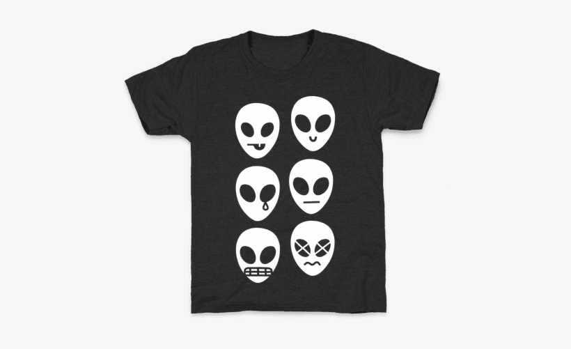 Alien Emojis Kids T-shirt - T-shirt, transparent png download