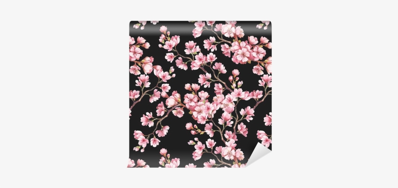 Seamless Pattern With Cherry Blossoms - Cherry Blossom, transparent png download