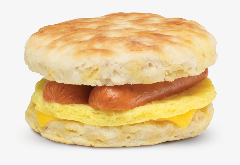 Split Sausage, Egg & Cheese Biscuit - Split Smoked Sausage Egg And Cheese Biscuits, transparent png download