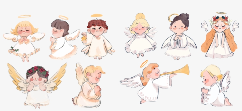Euclidean Vector Angel Download - Cute Angels, transparent png download