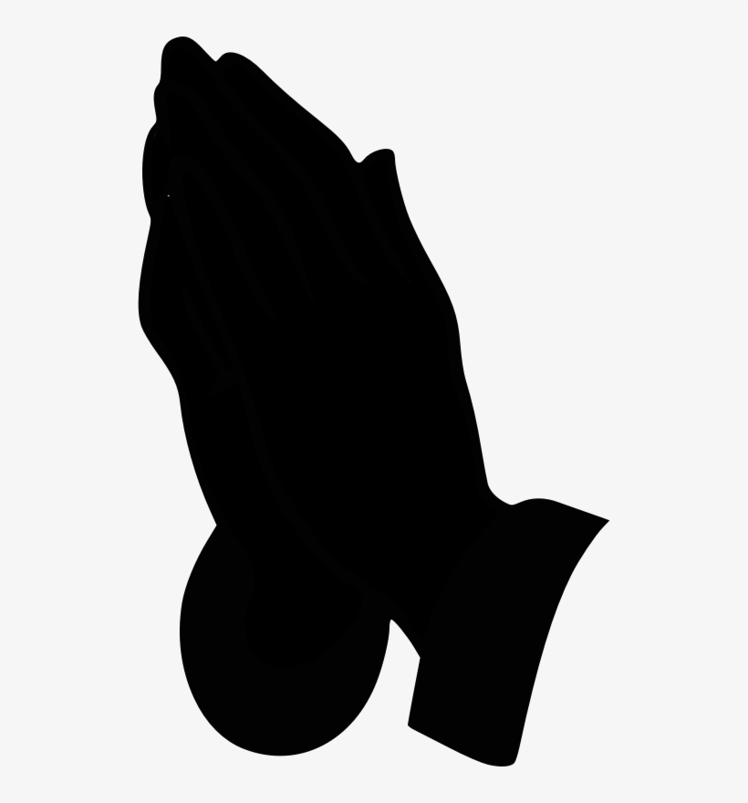 Jonadab Praying Hands Silhouette Clip Art - Praying Hands Silhouette Clip Art, transparent png download