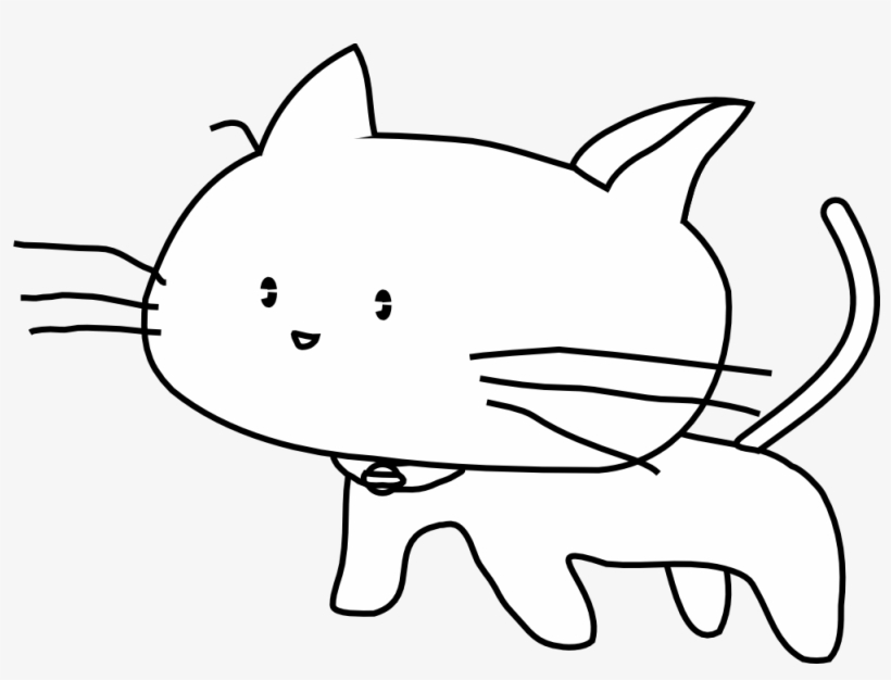 Antontw White Cat Black White Line Art 999px 70 - Me And Cat Cactus Funny For Women, transparent png download