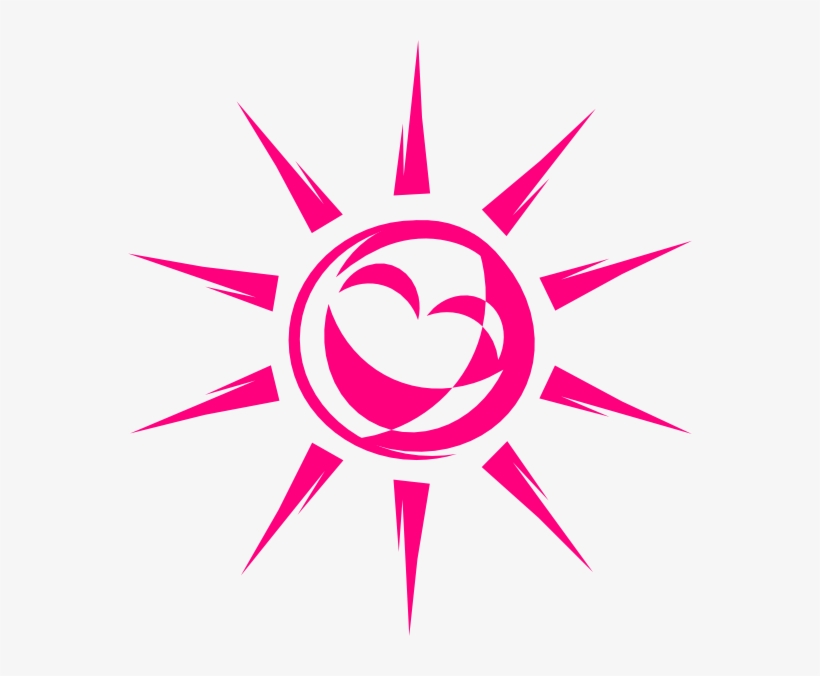 Smiling Sun Clip Art At Clker - Sun Clip Art Black And White Png, transparent png download