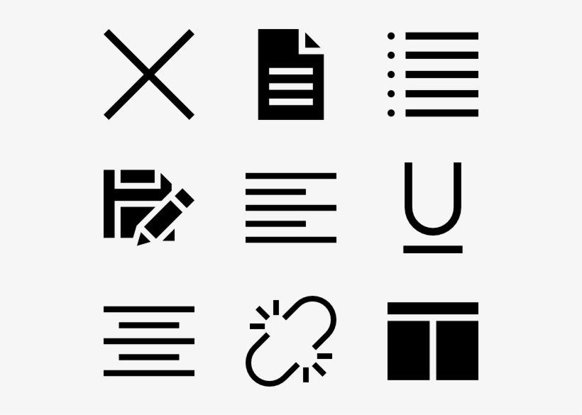 Clip Free Download Vector Text - Text Edit Icon Set, transparent png download