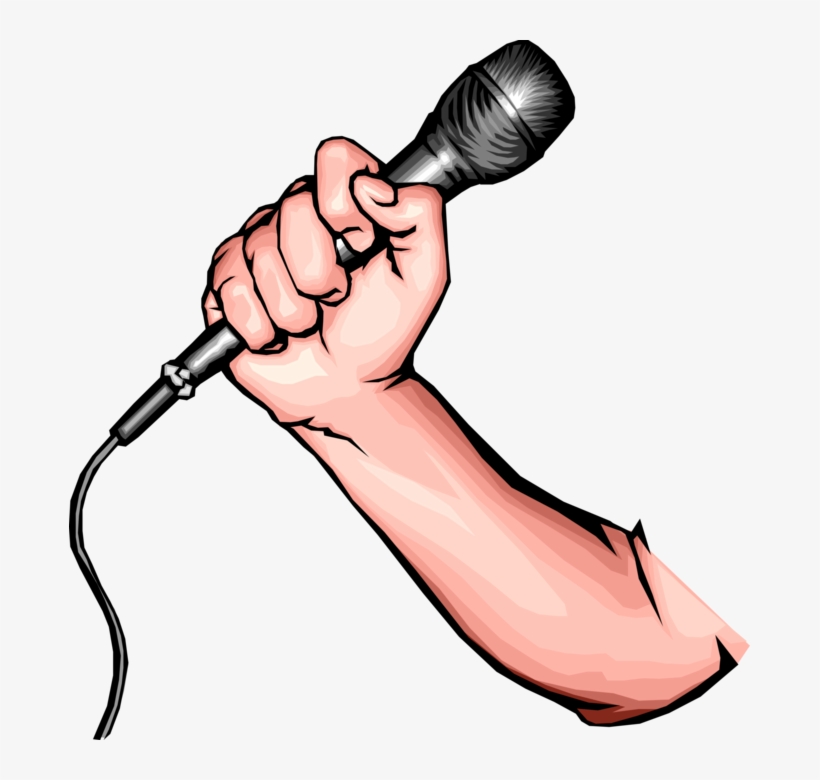 Vector Illustration Of Entertainer's Hand Holding Electromagnetic - Electrical Energy To Sound Energy Transformation, transparent png download