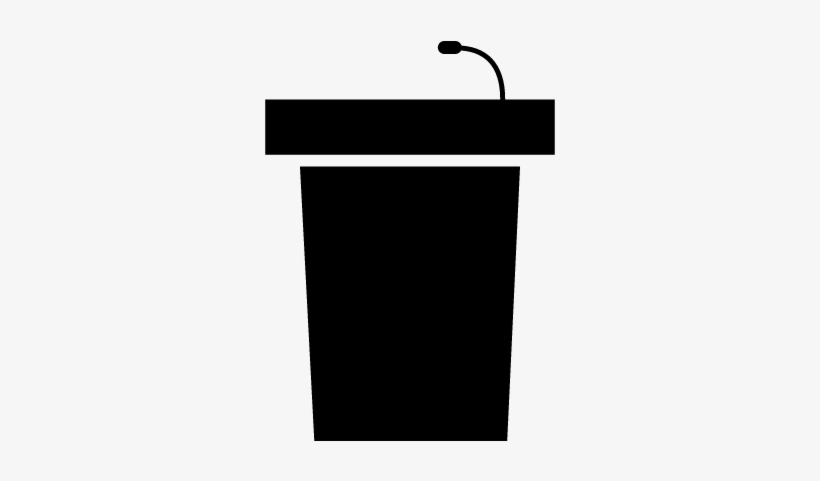 Lectern With Microphone Vector - Icon, transparent png download