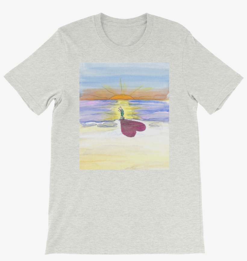In Love At The Beach Shadow At Sunset Men's And Women's - Helicopter, transparent png download