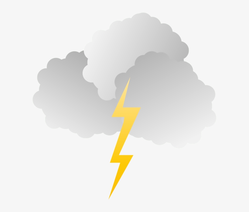 Black Clouds And Lightning - Lightning In The Sky Clipart, transparent png download