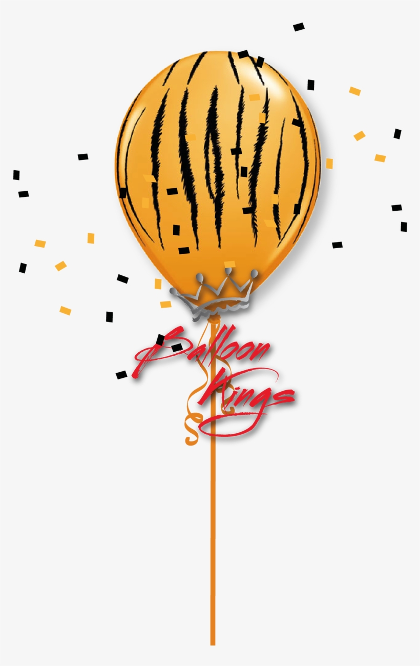 11in Tiger Stripes - Tiger Print Balloon - 11", transparent png download